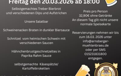 Brauhausbuffet Vol.2 am 20.03.2026 ab 18:00 Uhr