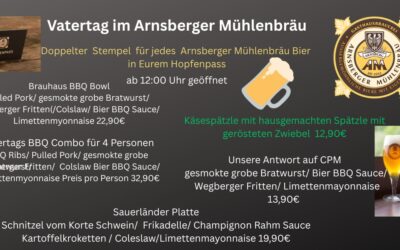 Vatertag im Arnsberger Mühlenbräu